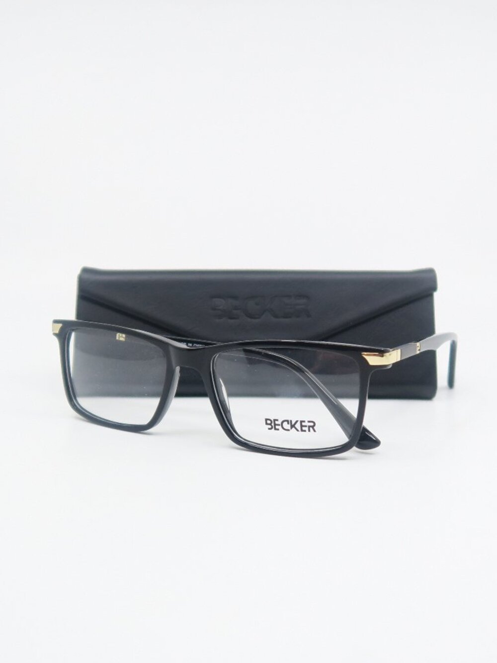 Becker HD3026 C1 54mm. Black Rectangle, Trendy Fashion Italian New Eyeglasses.